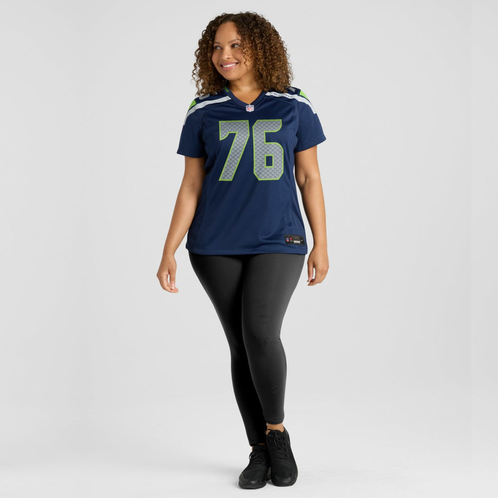 Nike Grey Zabel Seattle Seahawks Women's Team Game Jersey College Navy