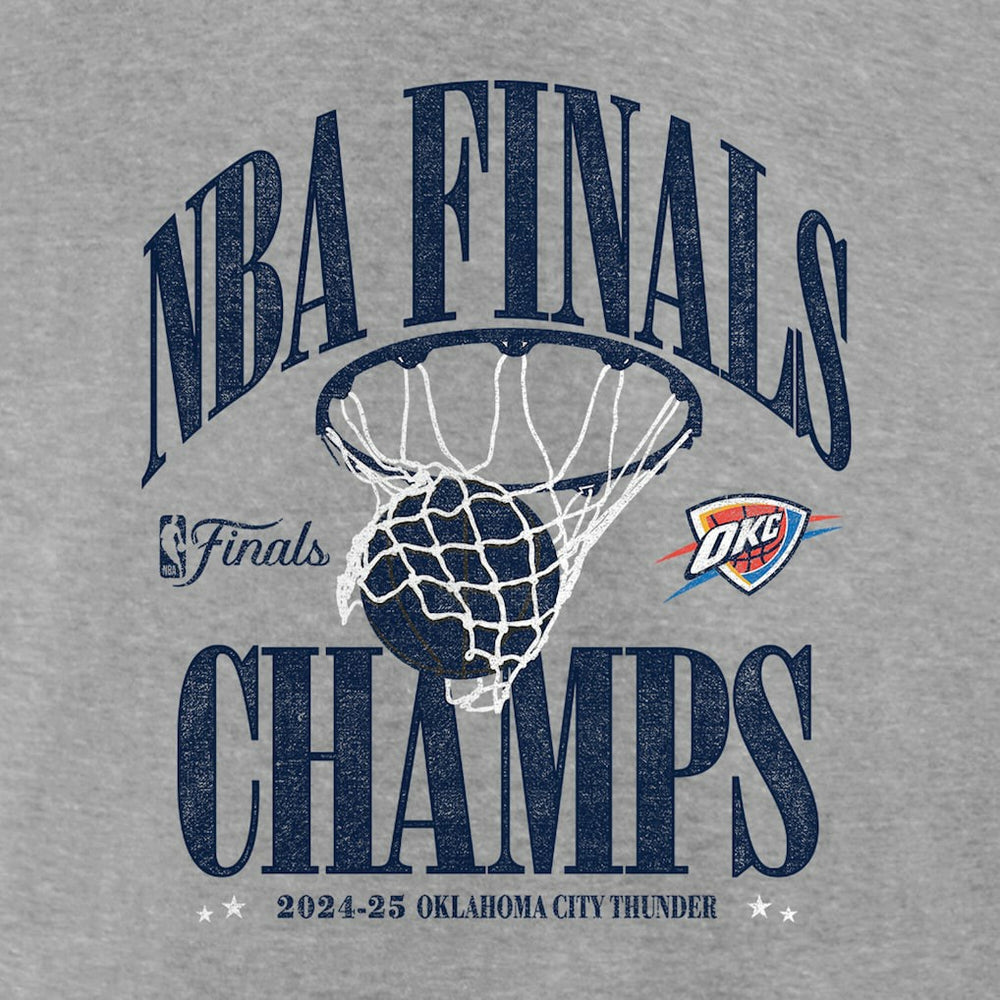 Oklahoma City Thunder 2025 NBA Finals Champions Fade Away Retro T-Shirt Steel | Fanatics discount