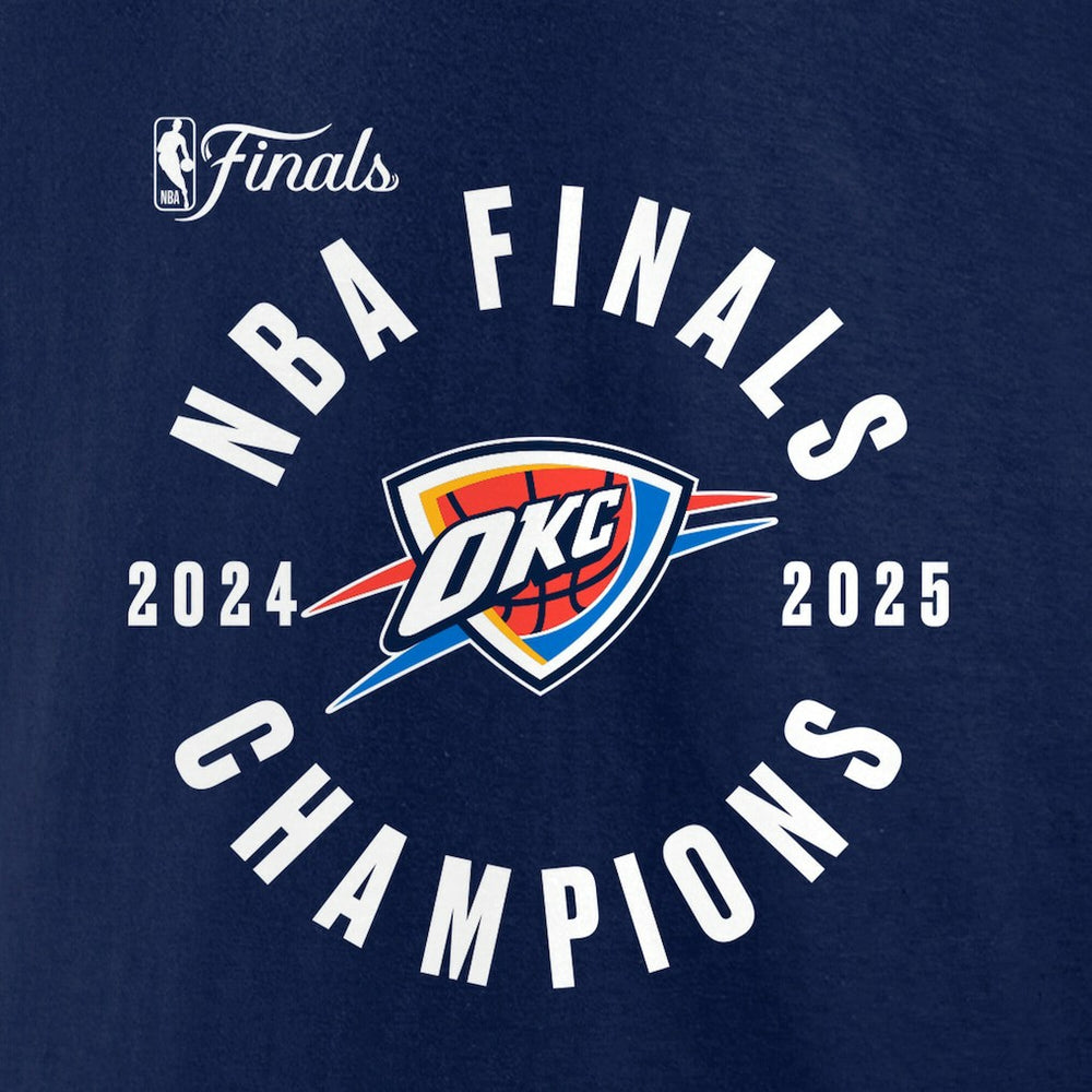 Oklahoma City Thunder 2025 NBA Finals Champions Offensive Rebound T-Shirt Navy | Fanatics Near Me