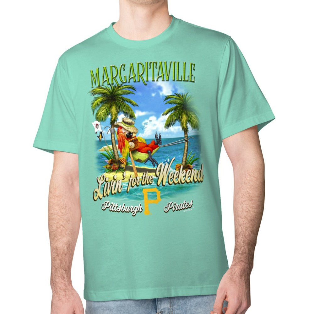 Pittsburgh Pirates Margaritaville Livin' for the Weekend T-Shirt - Mint - MLB on Sale