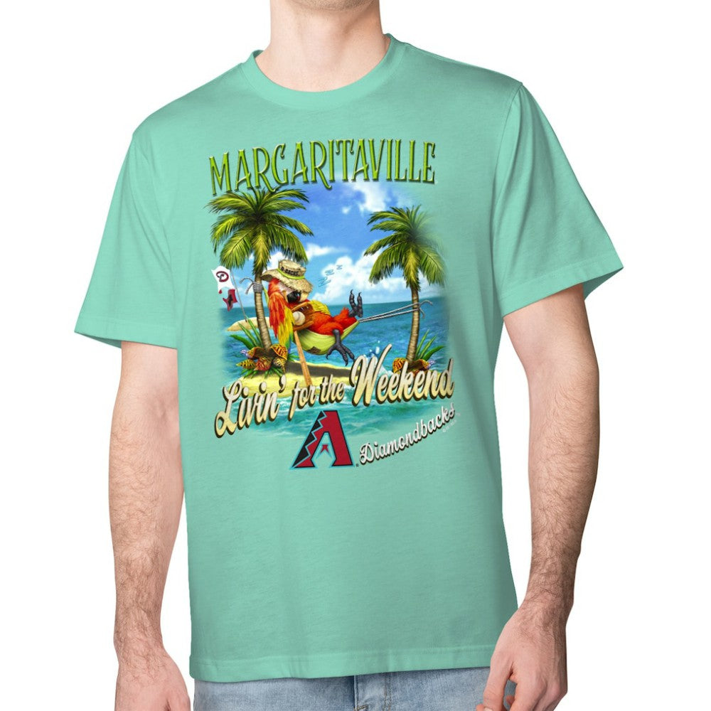 Arizona Diamondbacks Margaritaville Livin' for the Weekend T-Shirt - Mint - MLB on Sale