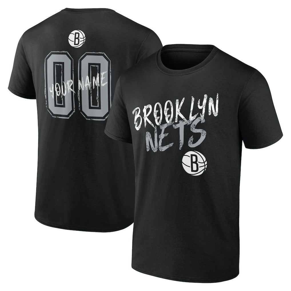 Brooklyn Nets Hustle Custom T-Shirt Black