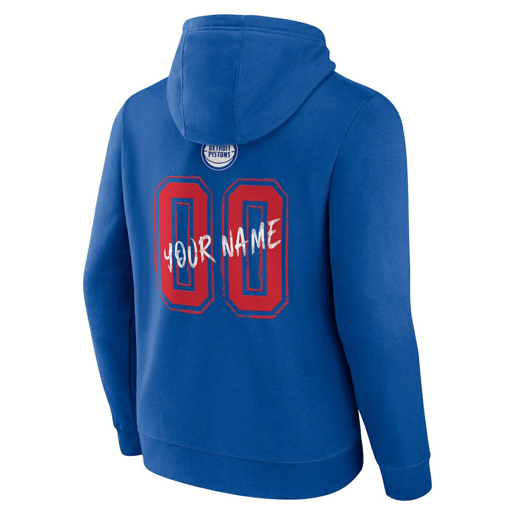 Detroit Pistons Hustle Custom Pullover Hoodie Blue