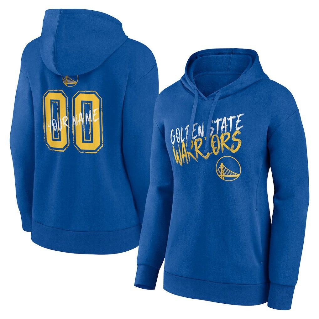 Golden State Warriors Women's Hustle Custom Pullover Hoodie Royal