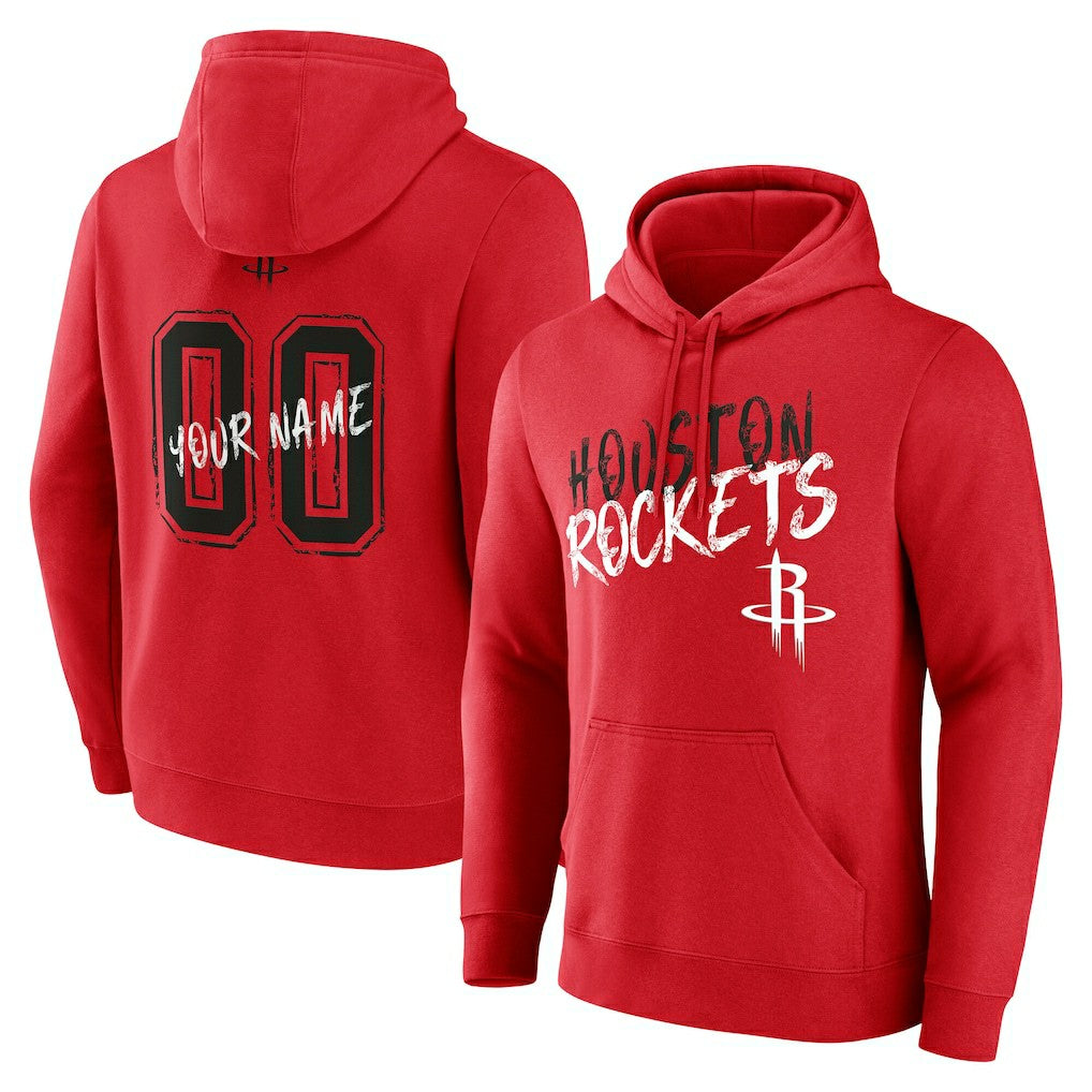 Houston Rockets Hustle Custom Pullover Hoodie Red