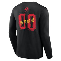 Atlanta Hawks Hustle Custom Long Sleeve T-Shirt Black