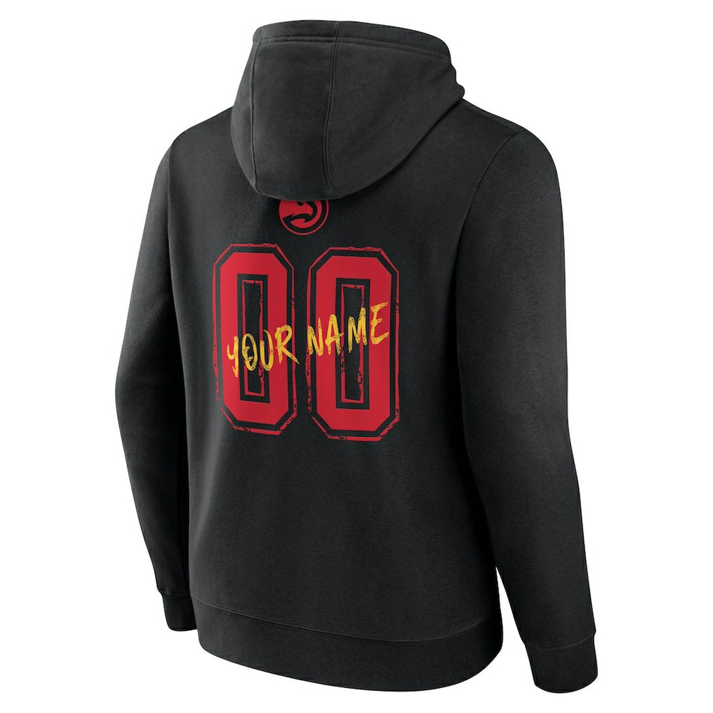 Atlanta Hawks Hustle Custom Pullover Hoodie Black