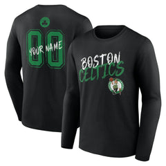 Boston Celtics Hustle Custom Long Sleeve T-Shirt Black