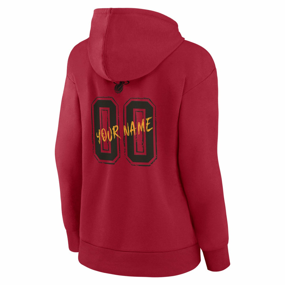 Miami Heat Women's Hustle Custom Pullover Hoodie Red