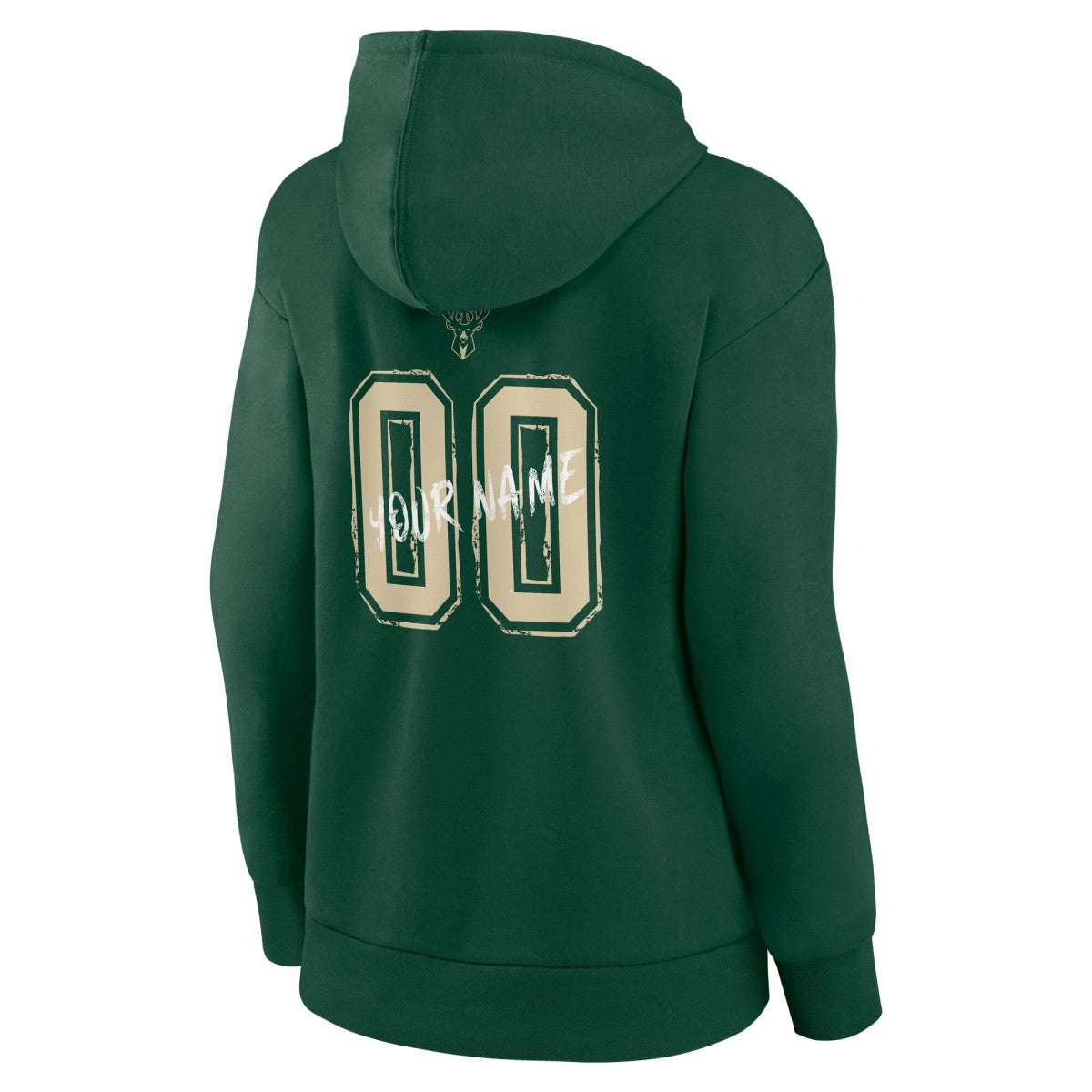 Milwaukee Bucks Women's Hustle Custom Pullover Hoodie Hunter Green
