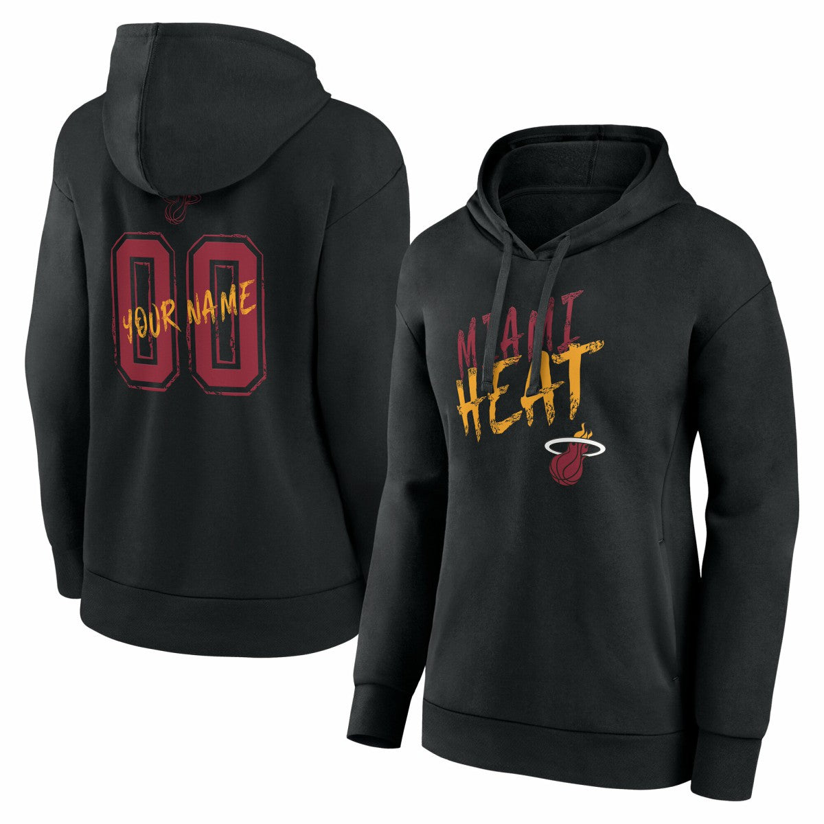 Miami Heat Women's Hustle Custom Pullover Hoodie Black