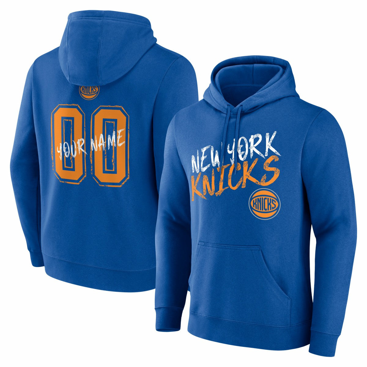 New York Knicks Hustle Custom Pullover Hoodie Blue