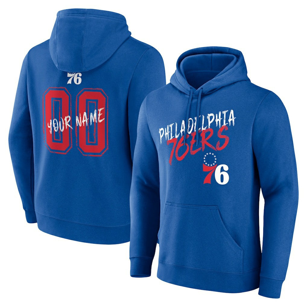 Philadelphia 76ers Hustle Custom Pullover Hoodie Royal