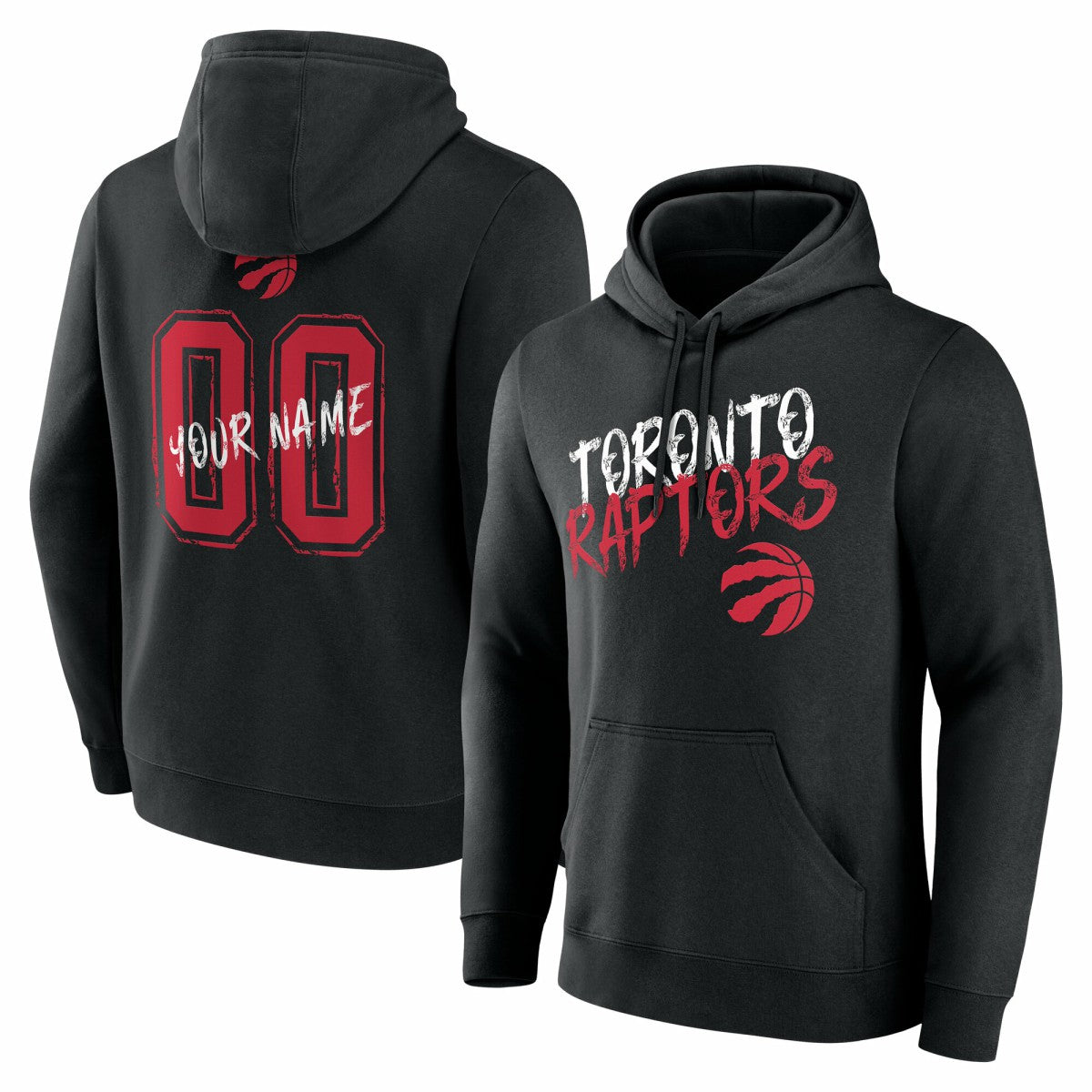 Toronto Raptors Hustle Custom Pullover Hoodie Black