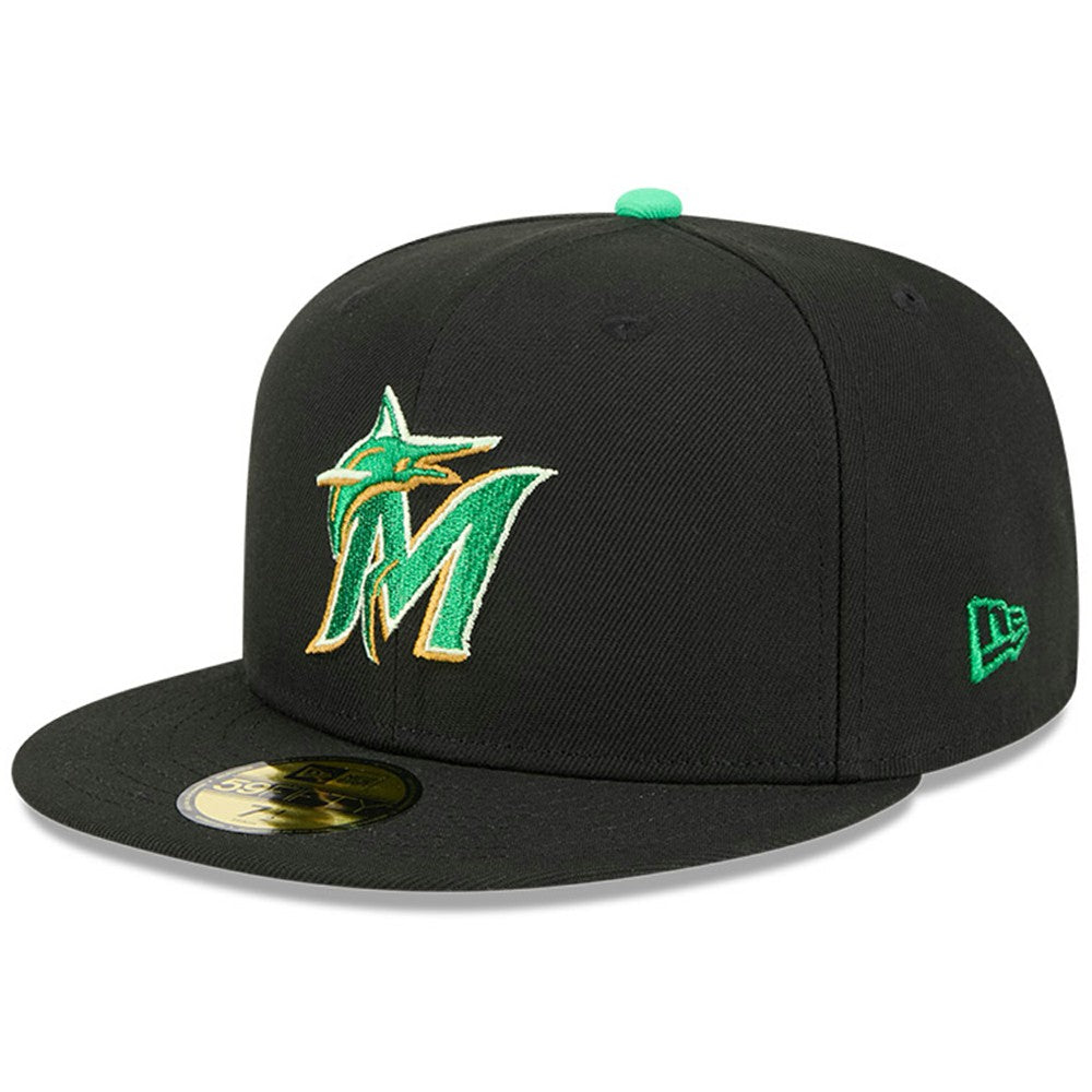Miami Marlins New Era 2026 St. Patrick's Day 59FIFTY Fitted Hat - Black - New Era Sale