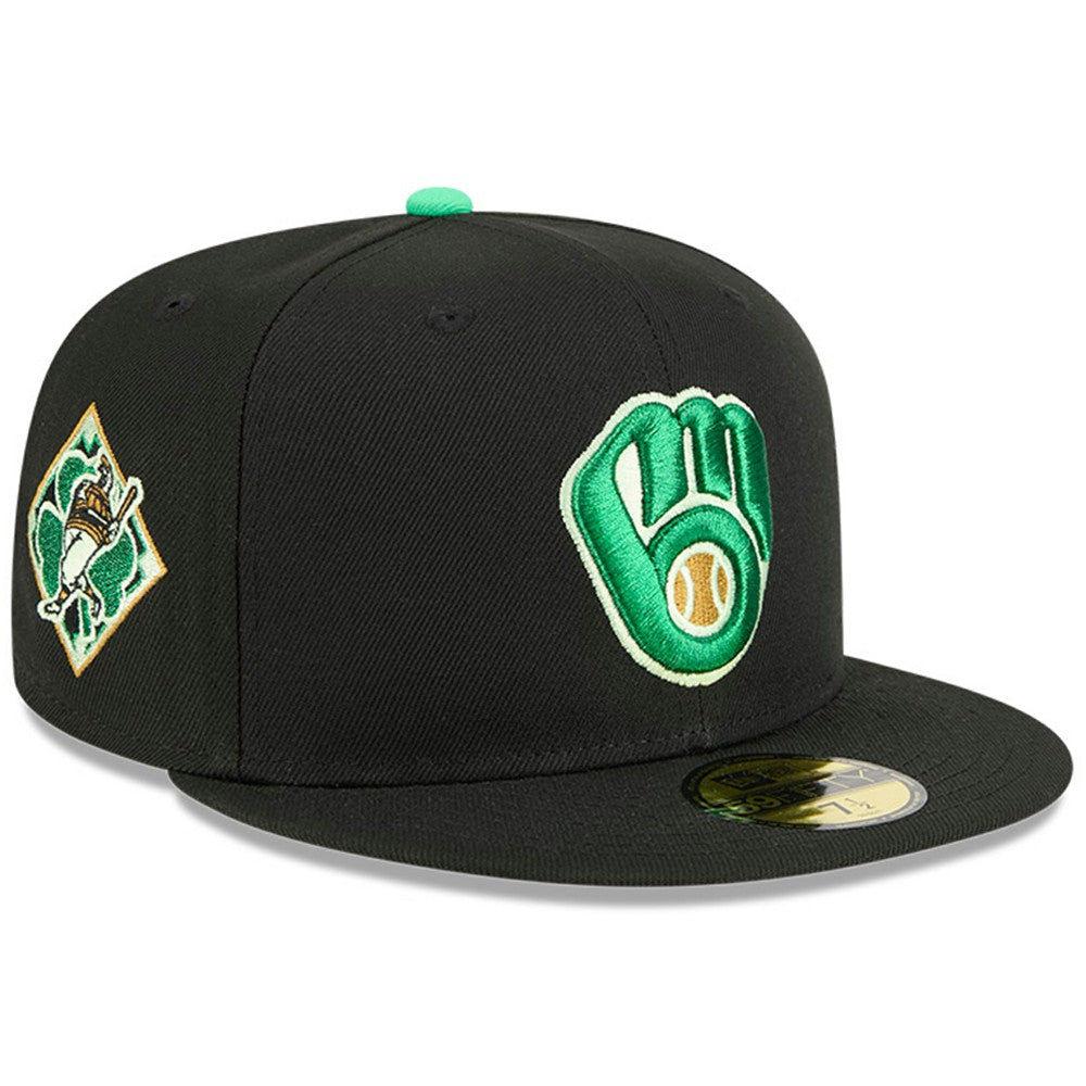 Milwaukee Brewers New Era 2026 St. Patrick's Day 59FIFTY Fitted Hat - Black - New Era on Sale