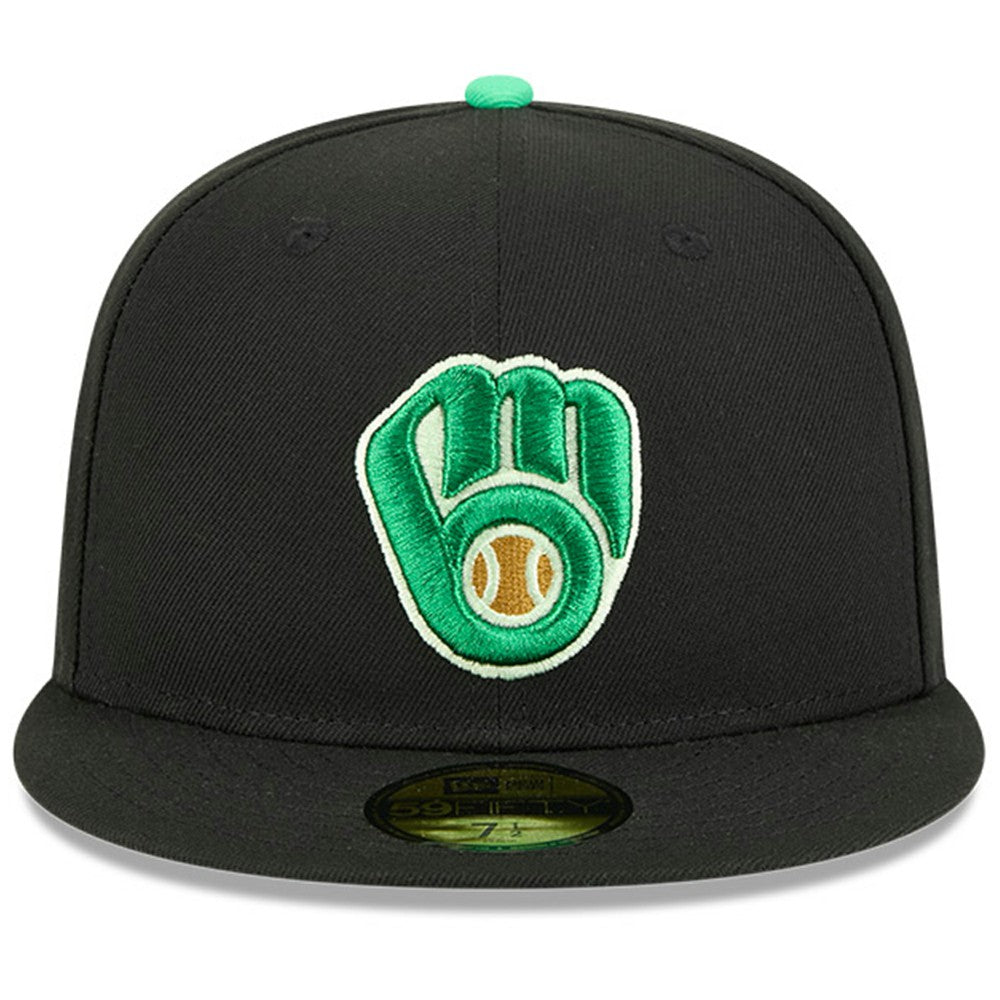 Milwaukee Brewers New Era 2026 St. Patrick's Day 59FIFTY Fitted Hat - Black - New Era on Sale