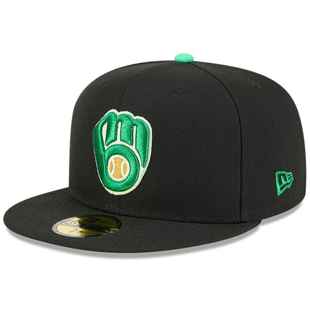 Milwaukee Brewers New Era 2026 St. Patrick's Day 59FIFTY Fitted Hat - Black - New Era on Sale