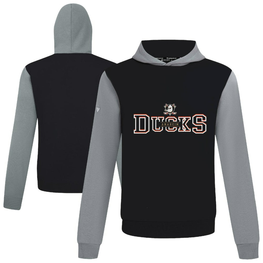 Anaheim Ducks Levelwear Ultimate Journey Pullover Hoodie - Black/Gray - NHL 203144777