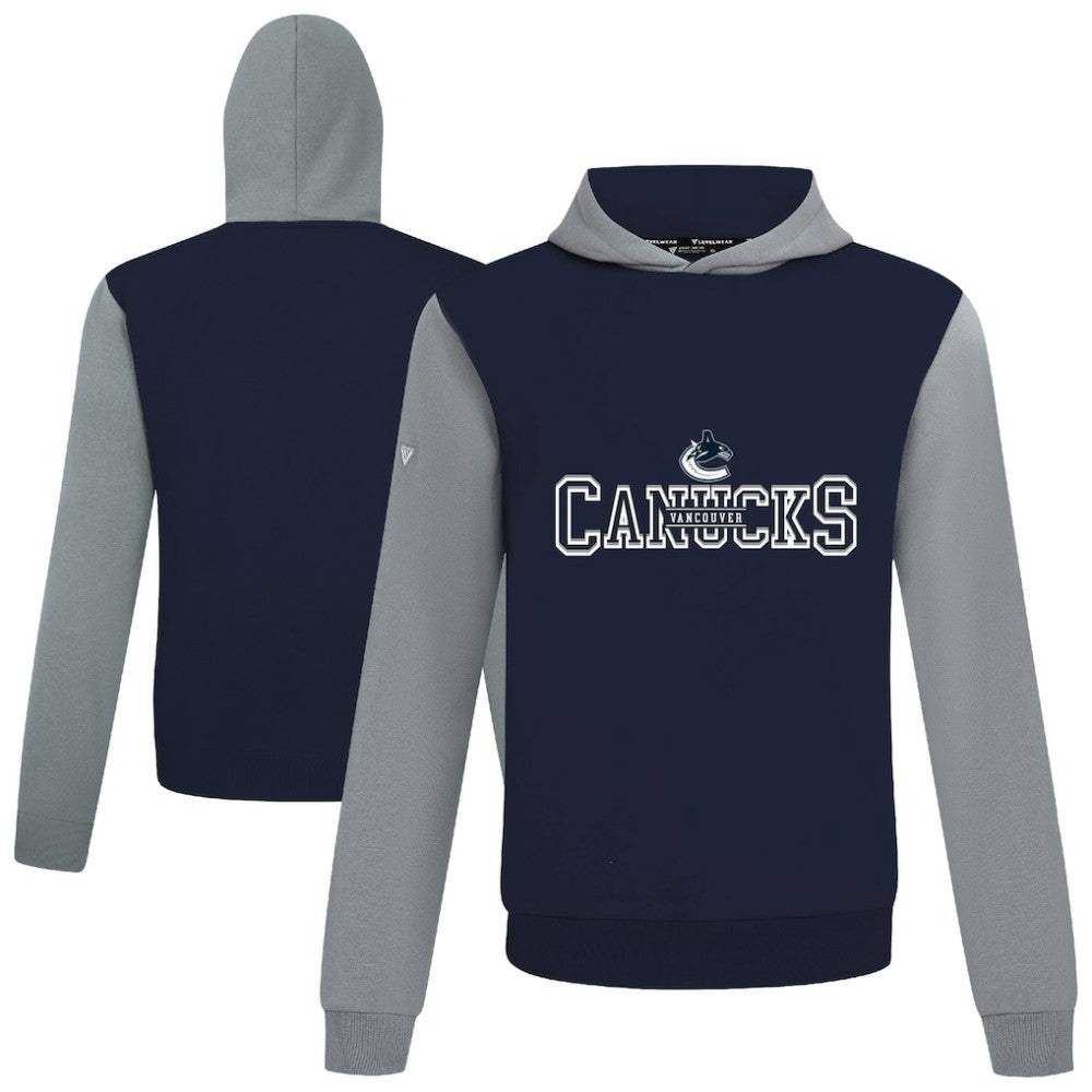Vancouver Canucks Levelwear Ultimate Journey Pullover Hoodie - Navy/Gray - NHL 203144798
