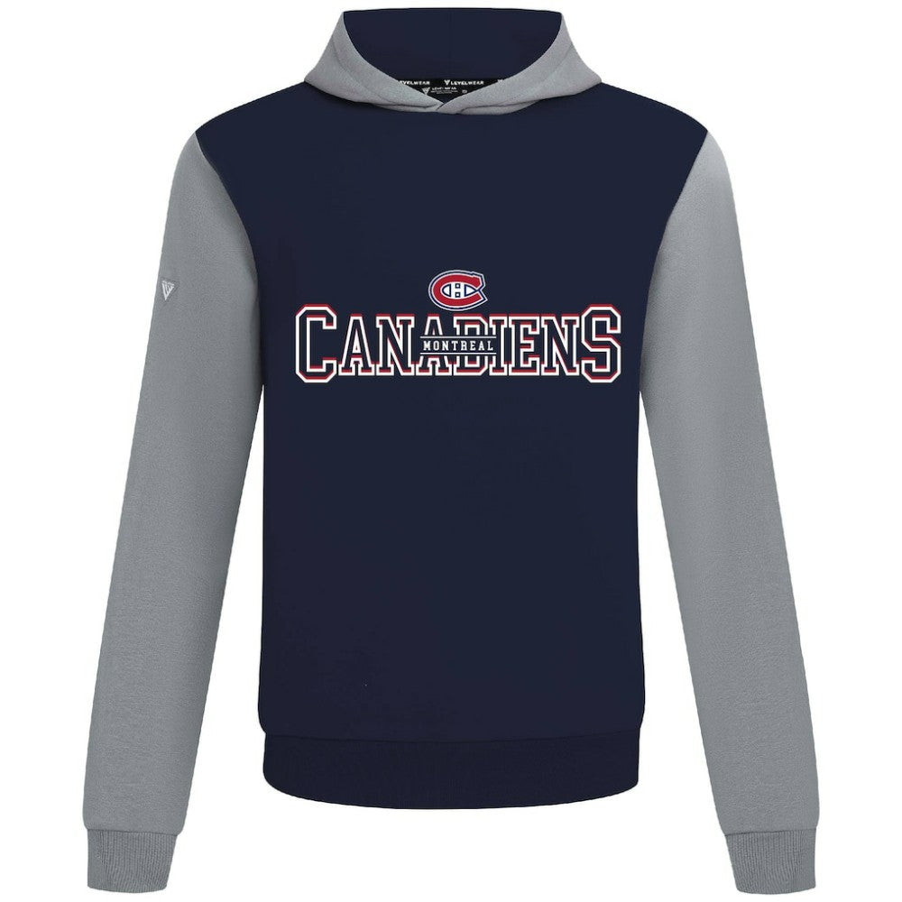Montreal Canadiens Levelwear Ultimate Journey Pullover Hoodie - Navy/Gray - NHL 203144806