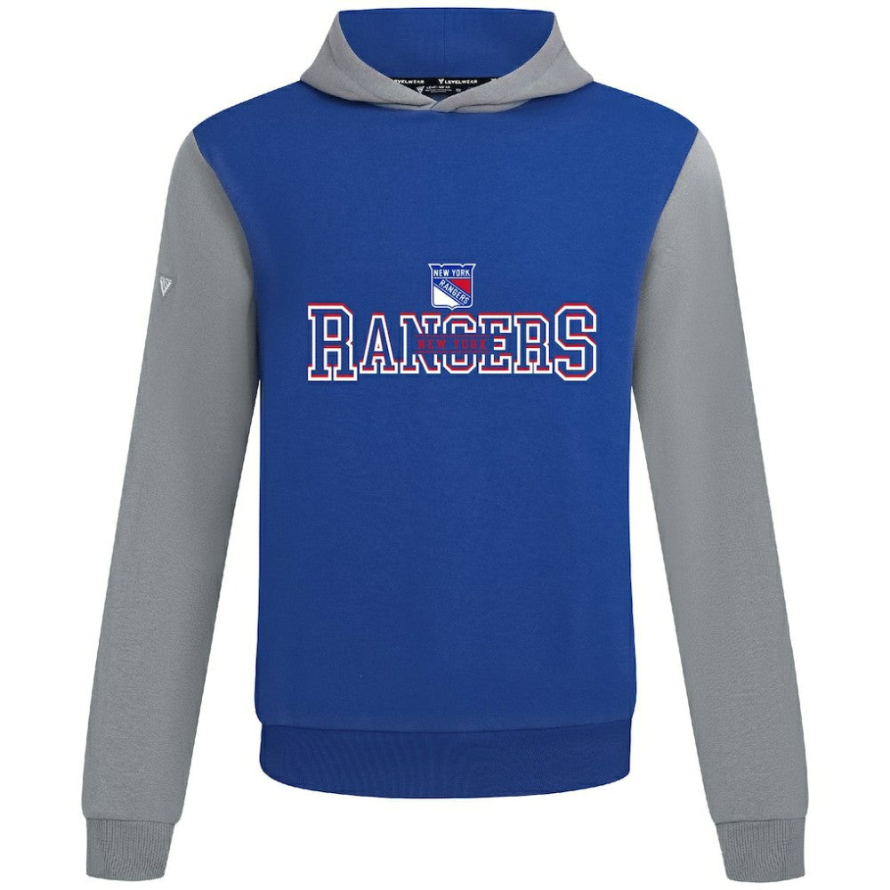 New York Rangers Levelwear Ultimate Journey Pullover Hoodie - Blue/Gray - NHL 203144808