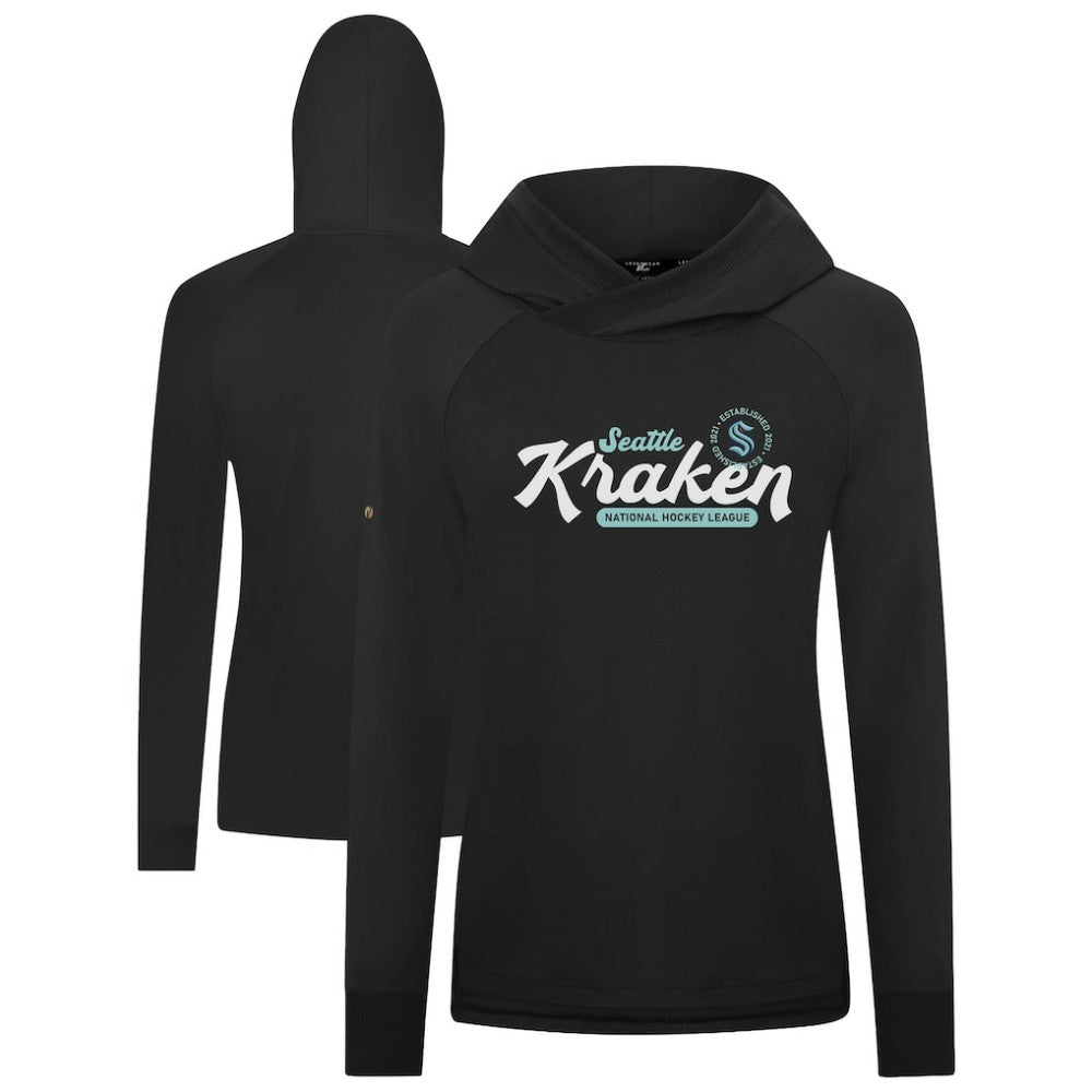 Seattle Kraken Levelwear Women's Slender Monument Raglan Pullover Hoodie - Black - NHL 203144846