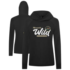 Minnesota Wild Levelwear Women's Slender Monument Raglan Pullover Hoodie - Black - NHL 203144854