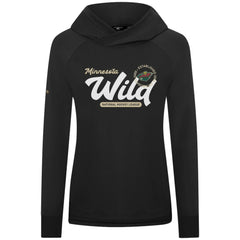 Minnesota Wild Levelwear Women's Slender Monument Raglan Pullover Hoodie - Black - NHL 203144854