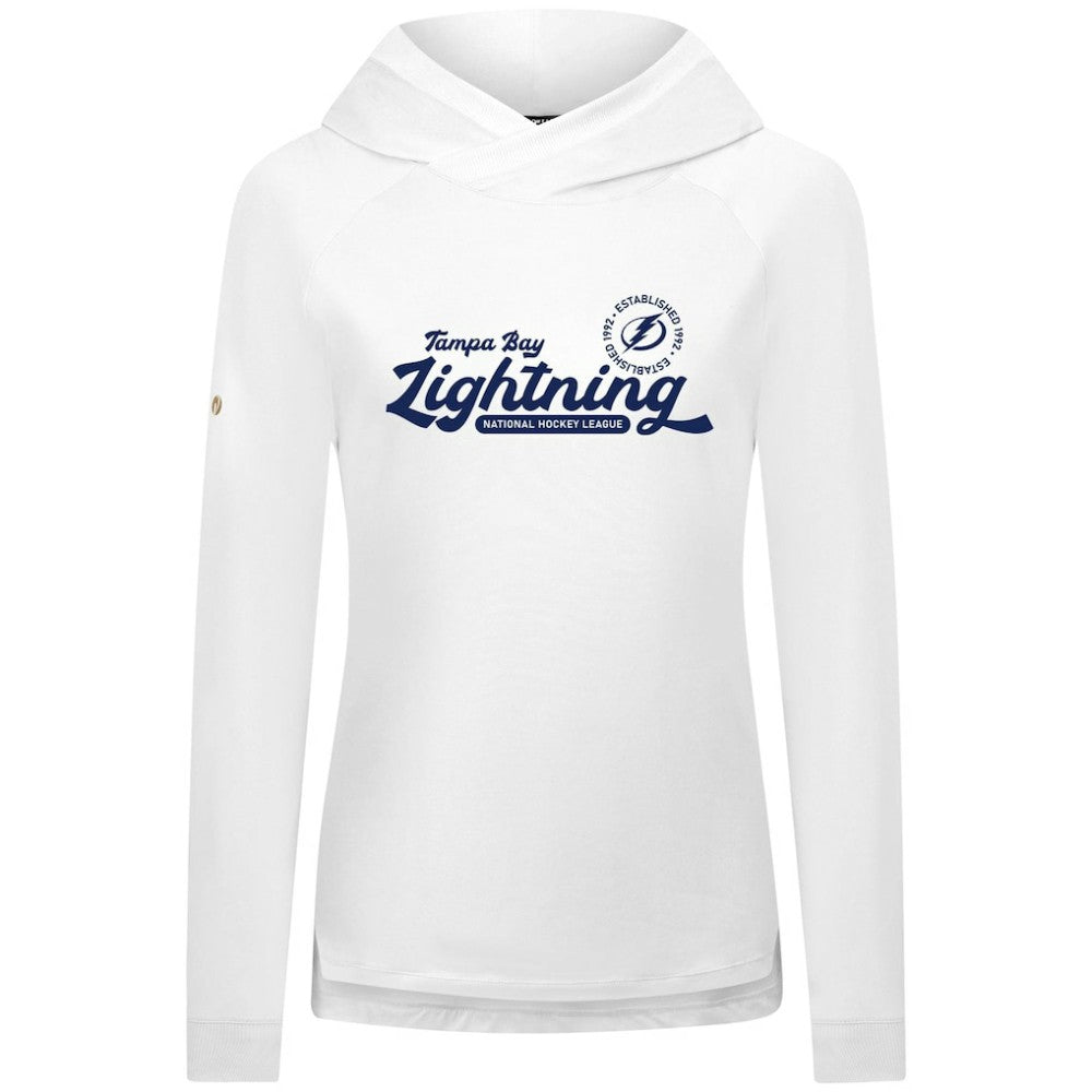 Tampa Bay Lightning Levelwear Women's Slender Monument Raglan Pullover Hoodie - White - NHL 203144857
