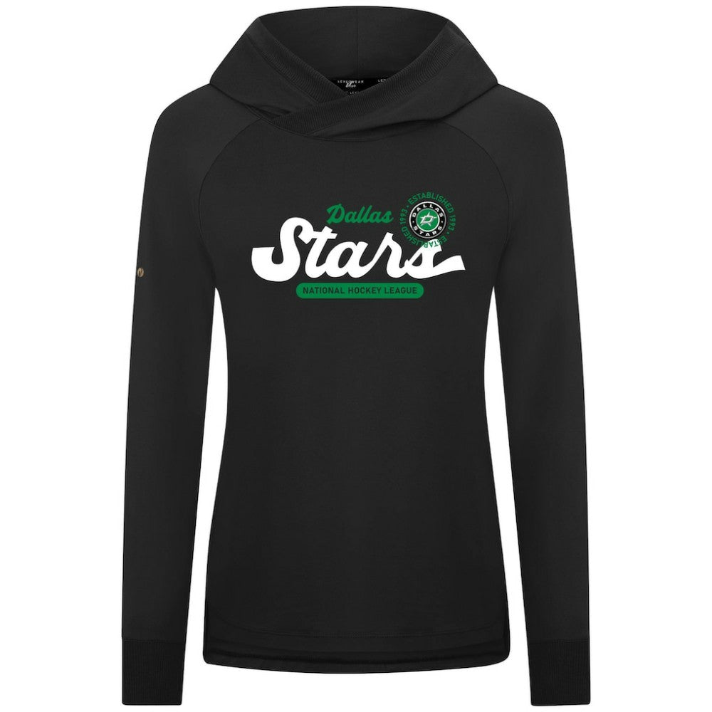 Dallas Stars Levelwear Women's Slender Monument Raglan Pullover Hoodie - Black - NHL 203144859