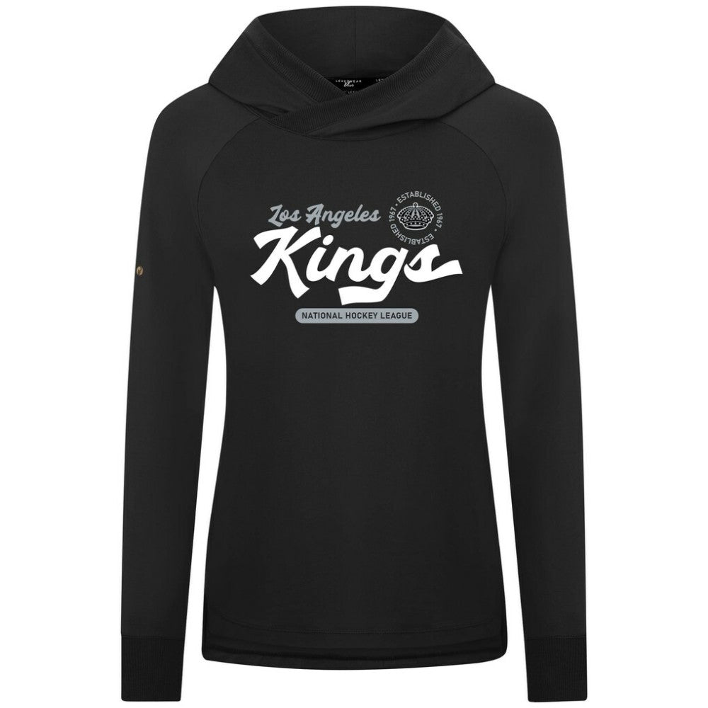 Los Angeles Kings Levelwear Women's Slender Monument Raglan Pullover Hoodie - Black - NHL 203144860