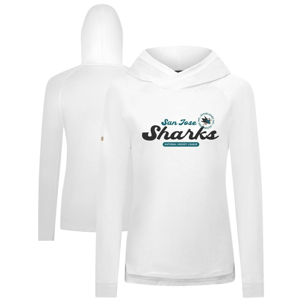 San Jose Sharks Levelwear Women's Slender Monument Raglan Pullover Hoodie - White - NHL 203144861