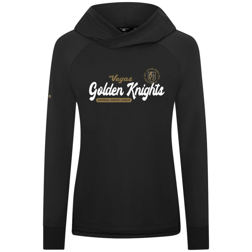 Vegas Golden Knights Levelwear Women's Slender Monument Raglan Pullover Hoodie - Black - NHL 203144863