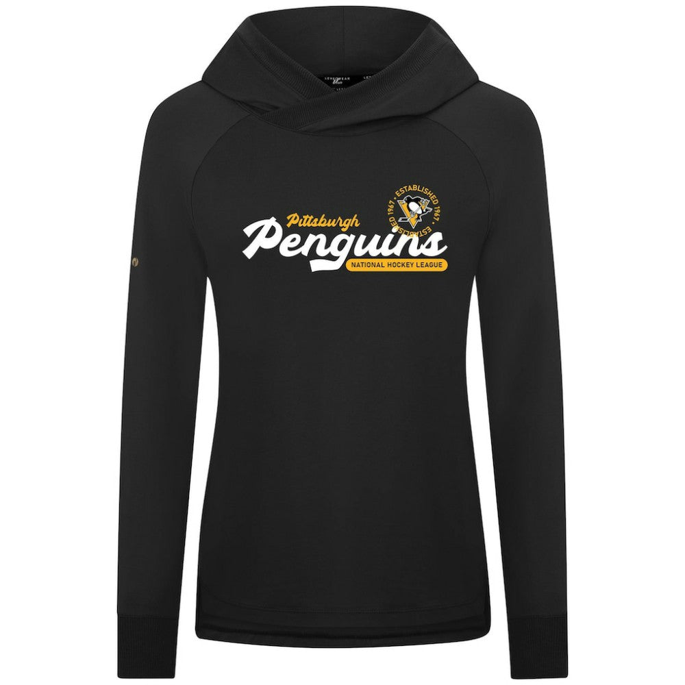 Pittsburgh Penguins Levelwear Women's Slender Monument Raglan Pullover Hoodie - Black - NHL 203144865