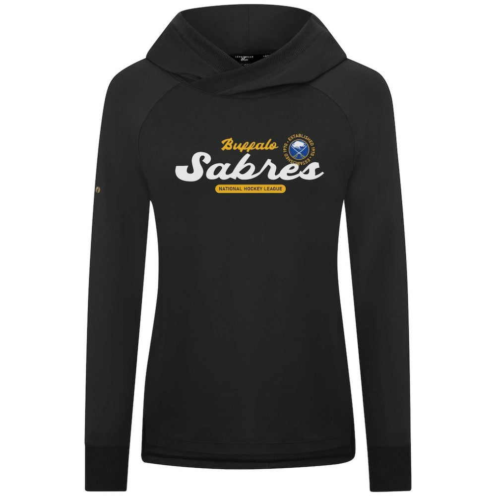 Buffalo Sabres Levelwear Women's Slender Monument Raglan Pullover Hoodie - Black - NHL 203144866