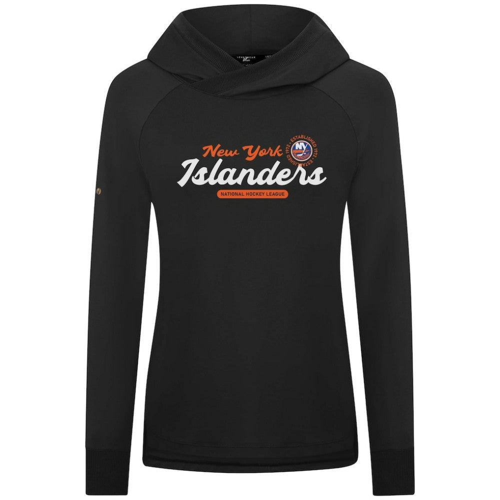 New York Islanders Levelwear Women's Slender Monument Raglan Pullover Hoodie - Black - NHL 203144868
