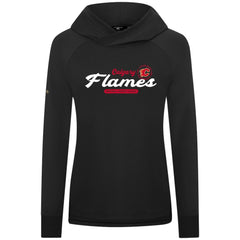 Calgary Flames Levelwear Women's Slender Monument Raglan Pullover Hoodie - Black - NHL 203144871
