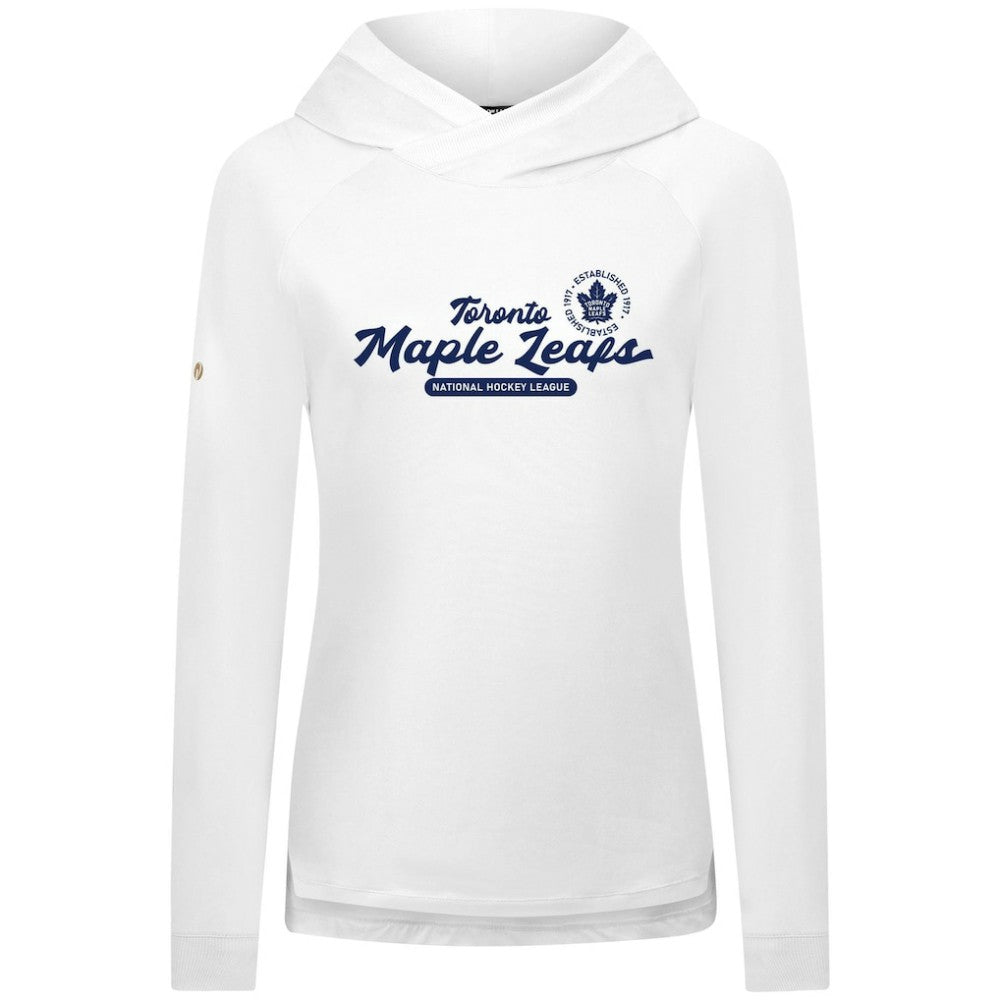 Toronto Maple Leafs Levelwear Women's Slender Monument Raglan Pullover Hoodie - White - NHL 203144872