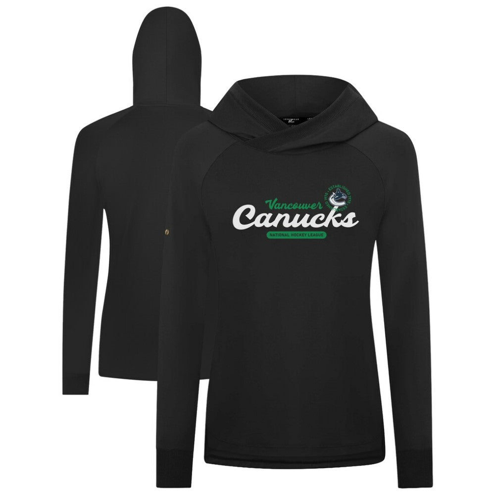 Vancouver Canucks Levelwear Women's Slender Monument Raglan Pullover Hoodie - Black - NHL 203144873