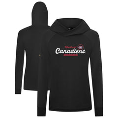 Montreal Canadiens Levelwear Women's Slender Monument Raglan Pullover Hoodie - Black - NHL 203144874