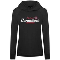 Montreal Canadiens Levelwear Women's Slender Monument Raglan Pullover Hoodie - Black - NHL 203144874
