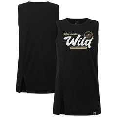 Minnesota Wild Levelwear Women's Influx Monument Tank Top - Black - NHL 203145001