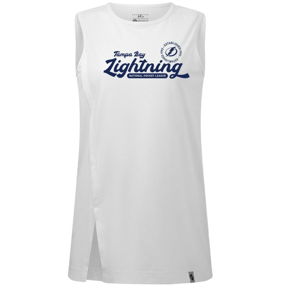 Tampa Bay Lightning Levelwear Women's Influx Monument Tank Top - White - NHL 203145004