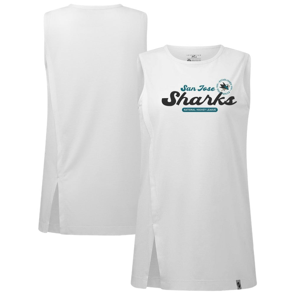 San Jose Sharks Levelwear Women's Influx Monument Tank Top - White - NHL 203145008