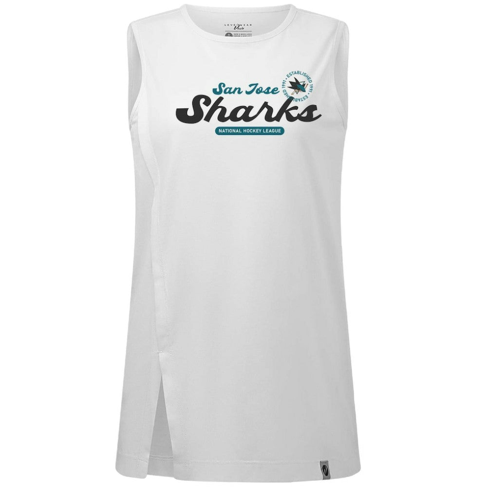 San Jose Sharks Levelwear Women's Influx Monument Tank Top - White - NHL 203145008
