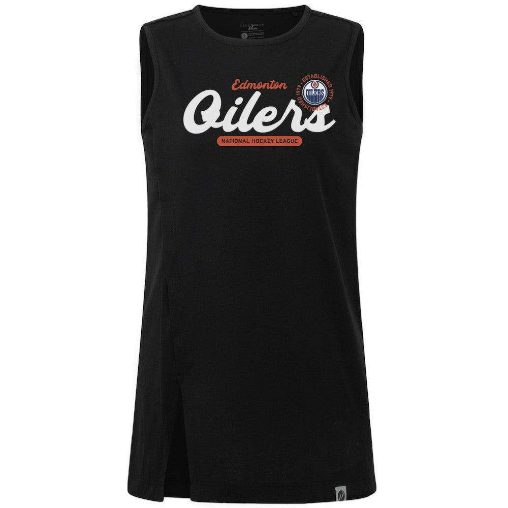 Edmonton Oilers Levelwear Women's Influx Monument Tank Top - Black - NHL 203145011
