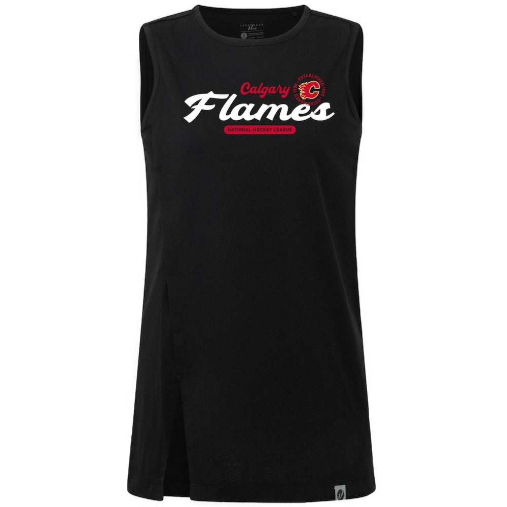 Calgary Flames Levelwear Women's Influx Monument Tank Top - Black - NHL 203145014