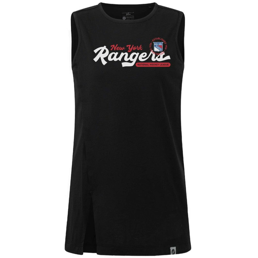 New York Rangers Levelwear Women's Influx Monument Tank Top - Black - NHL 203145019