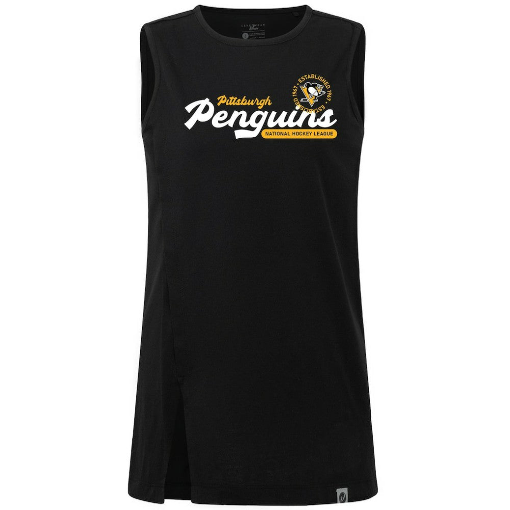 Pittsburgh Penguins Levelwear Women's Influx Monument Tank Top - Black - NHL 203145020